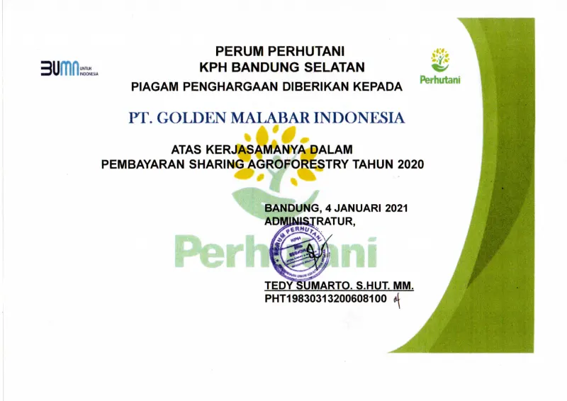 Perhutani 合作文件